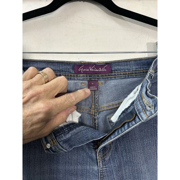 Gloria Vanderbilt Womens Size 12 Dark Wash Short Jeans - Picture 5 of 13